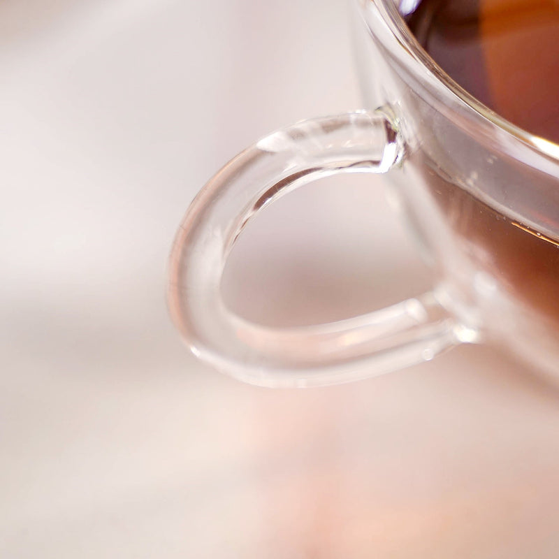 Transparent Cafe Style Tea And Coffee Cups Set Of 4 190ml