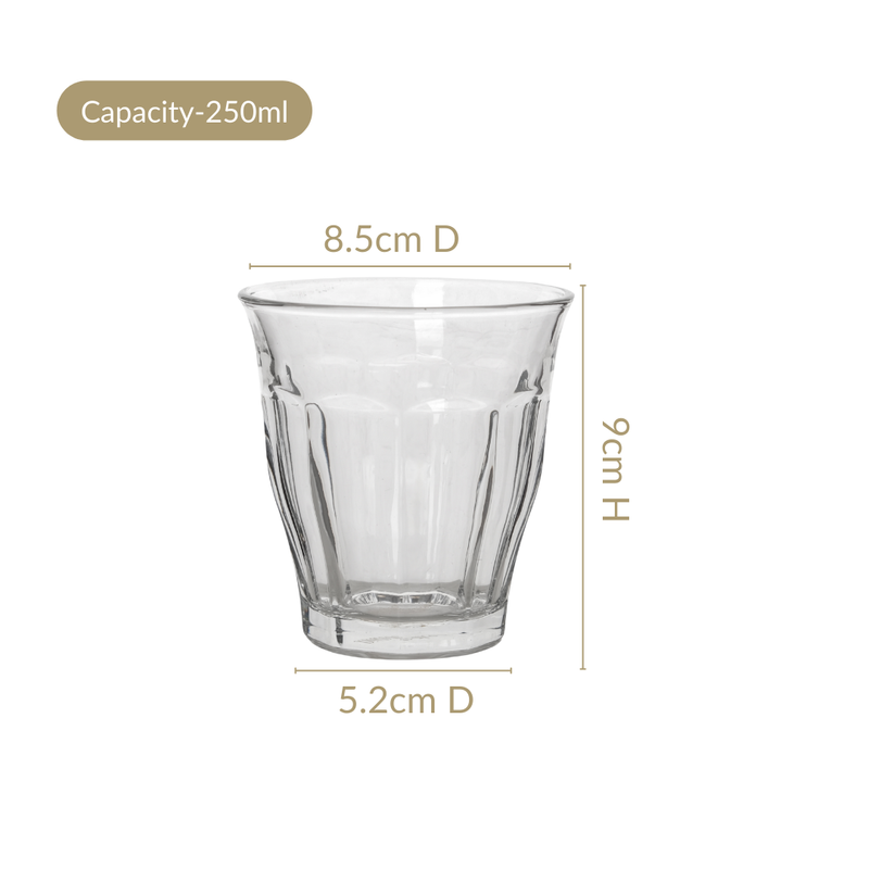 Octagonal Base Cocktail Glasses Set Of 6 250ml