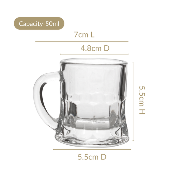 Mini Beer Mug Shot Glass Set Of 9 50ml