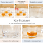 Square Base Whiskey Glass Set Of 6 250ml