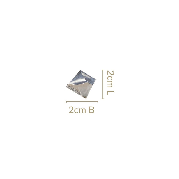 Minimalist Abstract Trapezoid Silver Studs