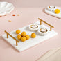 Polished White Marble Decorative Tray