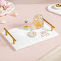 Polished White Marble Decorative Tray