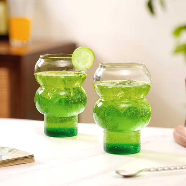 Viral Bubble Glass Tumbler Set Of 2 550ml