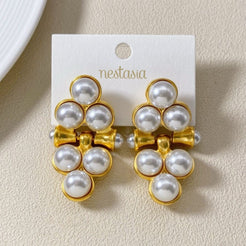 Triad Of Pearls Earrings