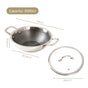 Honeycomb Flame And Induction Safe Triply Non Stick Kadai With Lid 3000ml