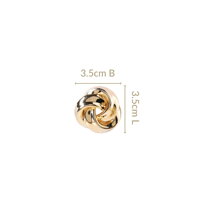 Triquetra Trinity Knot Gold Earrings