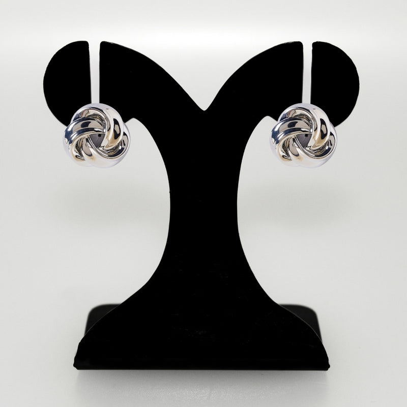 Triquetra Trinity Knot Silver Earrings