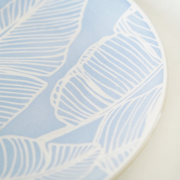 Tropica Baby Blue Printed Ceramic Dinner Plate Set Of 4 10 Inch