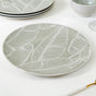 Tropica Banana Leaf Embossed Dinner Plate Set Of 4 Mint 10 Inch