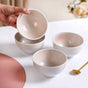 Tropica Pastel Pink Ceramic Snack Bowl Set Of 4 325ml