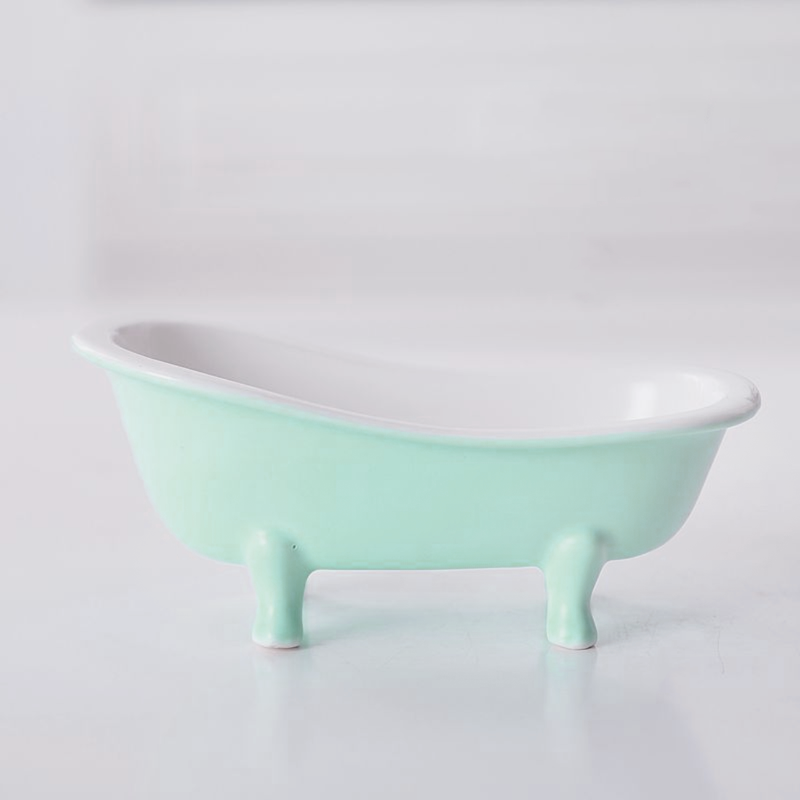 Green Blue Tub Ceramic Snack Bowl 200 ml - Bowl, ceramic bowl, snack bowls, curry bowl, popcorn bowls | Bowls for dining table & home decor