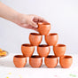 Set Of 10 Sustainable Terracotta Tea Cups 80ml - Kulhad, tea cup set, terracotta tea cups, earthen tea cups