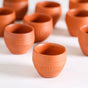 Set Of 10 Sustainable Terracotta Tea Cups 80ml - Kulhad, tea cup set, terracotta tea cups, earthen tea cups