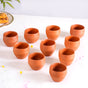 Set Of 10 Sustainable Terracotta Tea Cups 80ml - Kulhad, tea cup set, terracotta tea cups, earthen tea cups