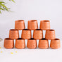 Engraved Terracotta Tumblers Set Of 12 100ml - Kulhad, tea cup set, terracotta tea cups, earthen tea cups, tumbler set of 6