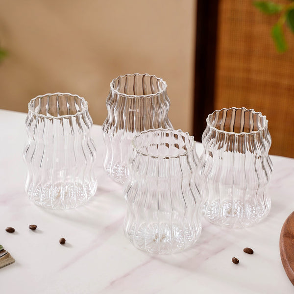 Glass Coffee Glasses Set Of 4 550ml