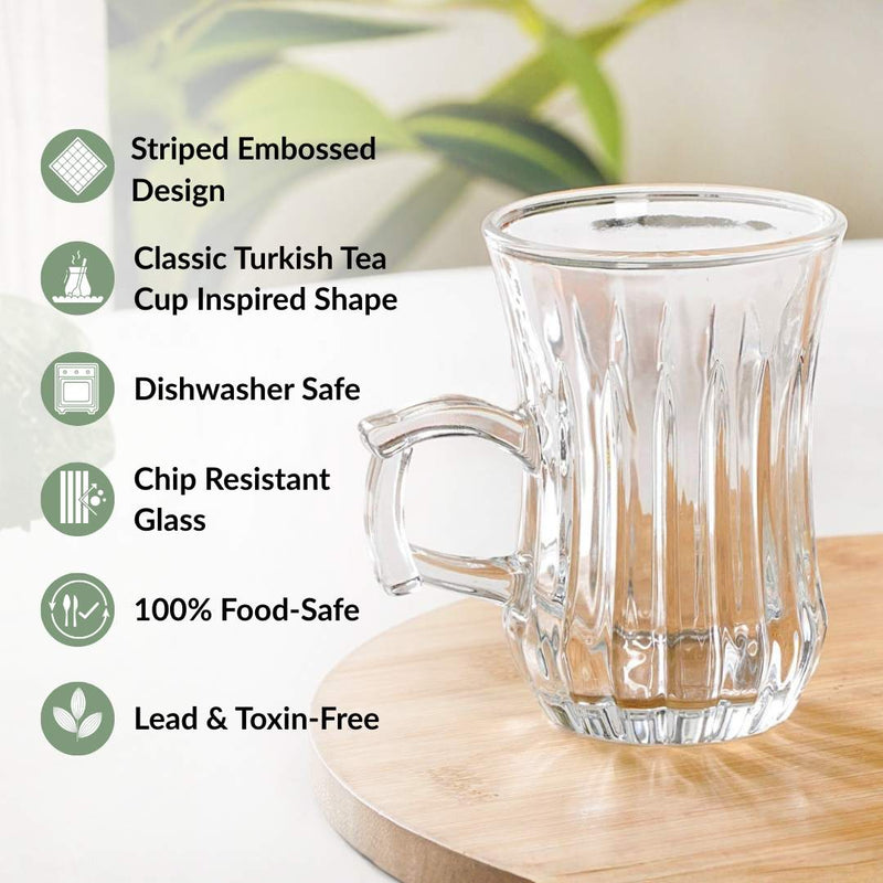 Turkish Tea Cup Set Of 6 150ml