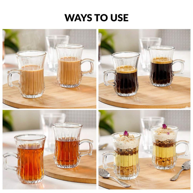 Turkish Tea Cup Set Of 6 150ml