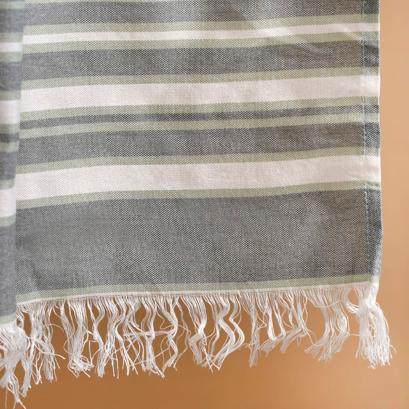 Greyish Green Turkish Bamboo Cotton Bath Towels Set Of 2