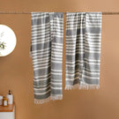 Greyish Green Turkish Bamboo Cotton Bath Towels Set Of 2