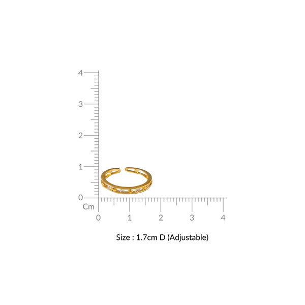 Stargaze Twin Band Gold Ring