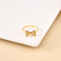 Twinkling Bow Gold Ring