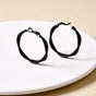 Twisted Multi Layered Black Hoop Earrings