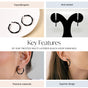 Twisted Multi Layered Black Hoop Earrings