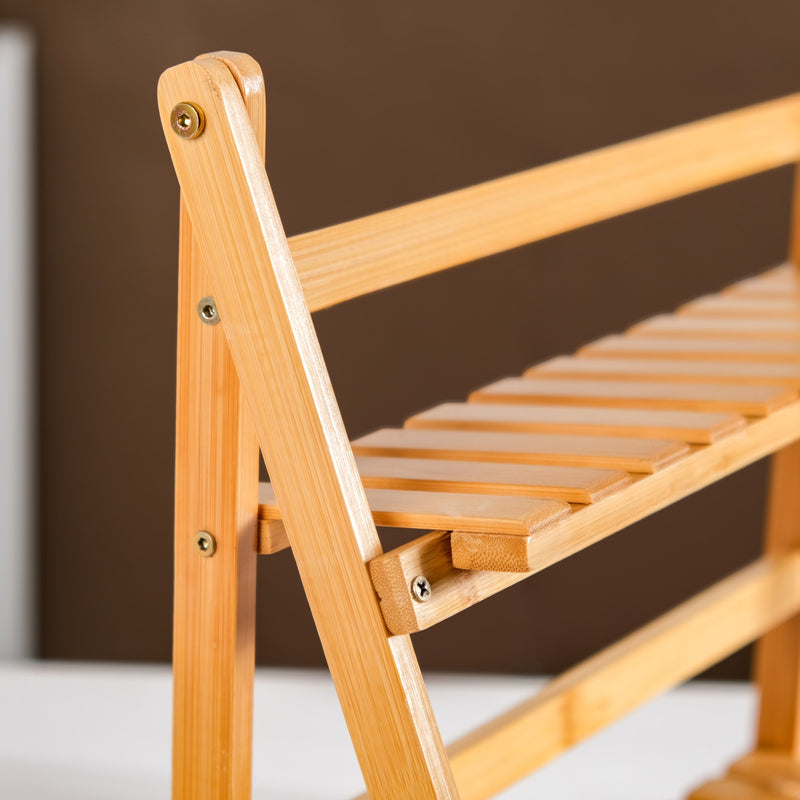 Two Tier Bamboo Countertop Shelf Stand