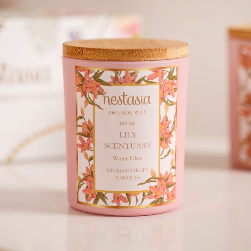 Jasmine & Lily Soy Wax Scented Candles Set Of 2