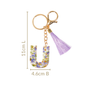 Blooming Purple Fantasy U Resin Keyring