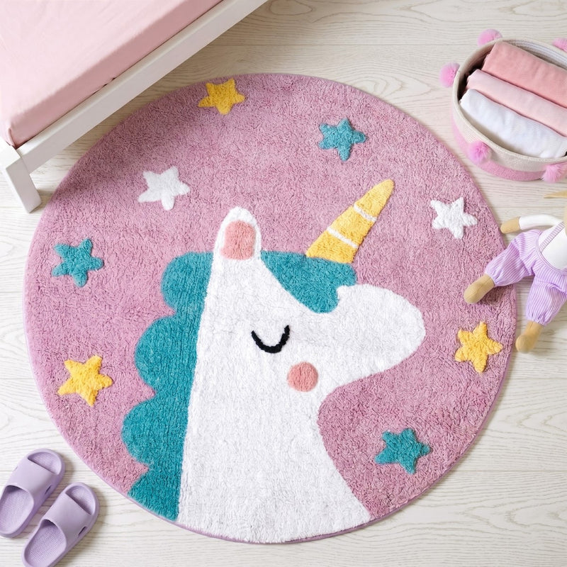 Unicorn Round Floor Mat 100cm