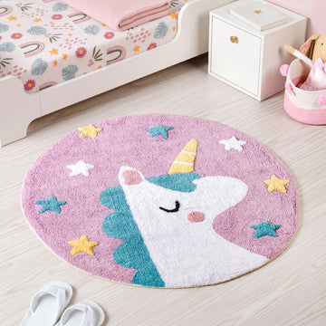 Unicorn Round Floor Mat 100cm