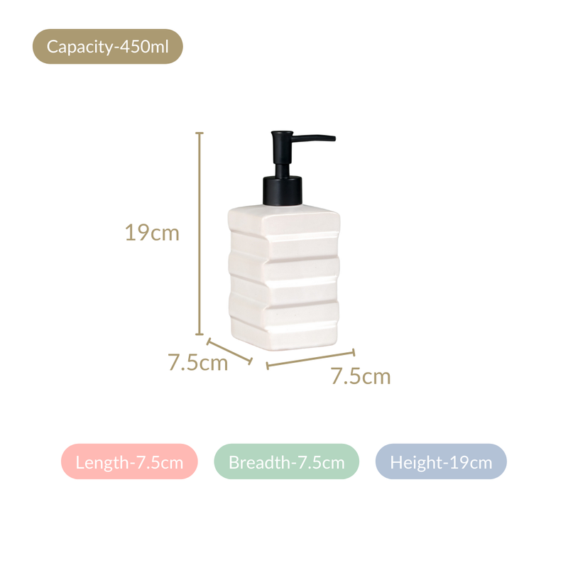 Brick Textured Liquid Dispenser White 450ml