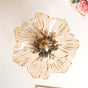 Decorative Crystal Glass Platter With Metal Stand