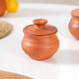 Earthen Clay Pot With Lid Set Of 2 650ml