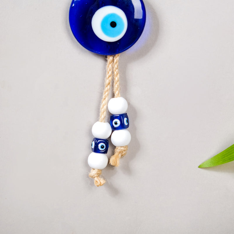 Evil Eye Wall Hanging With Beads For Home Decor- Evil eye wall decor, artistic wall hangings, home wall art, evil eye home accents