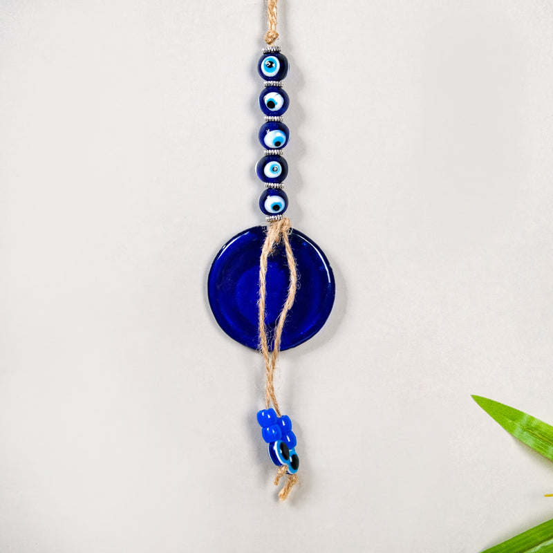Glass Evil Eye Pendant Wall Hanging - Traditional Evil Eye Pendant, Wall Hanging Evil Eye, Decorative Evil Eye Pendant, Traditional Evil Eye Ornament