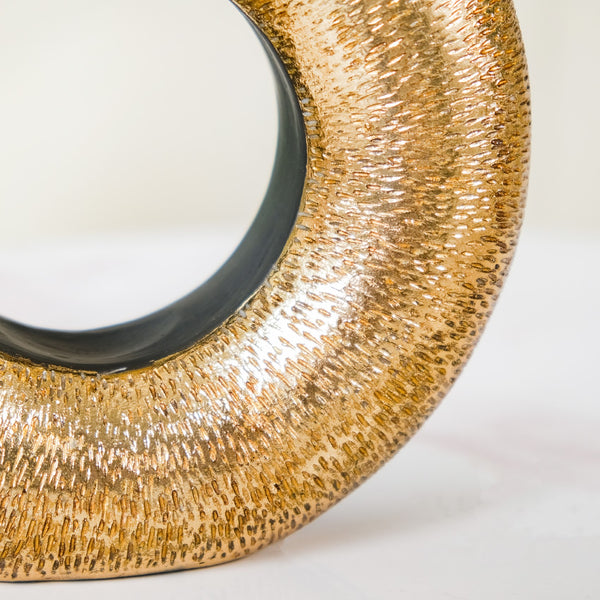 Gold Donut Showpiece Vase