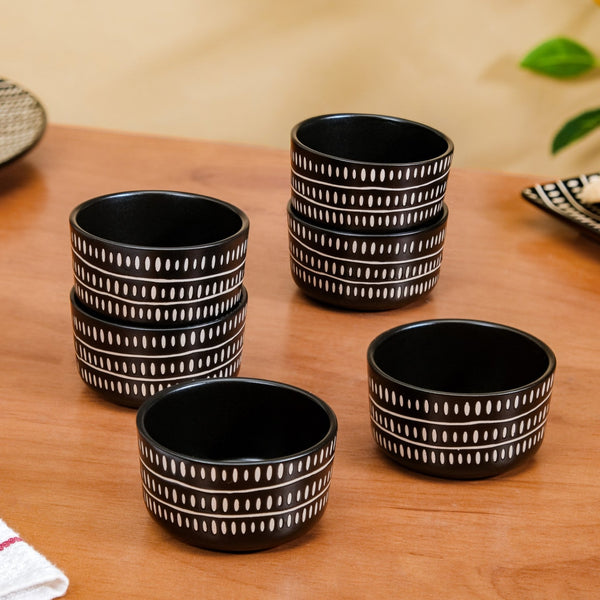 Kuro Ceramic Small Bowls Set Of 6 200ml