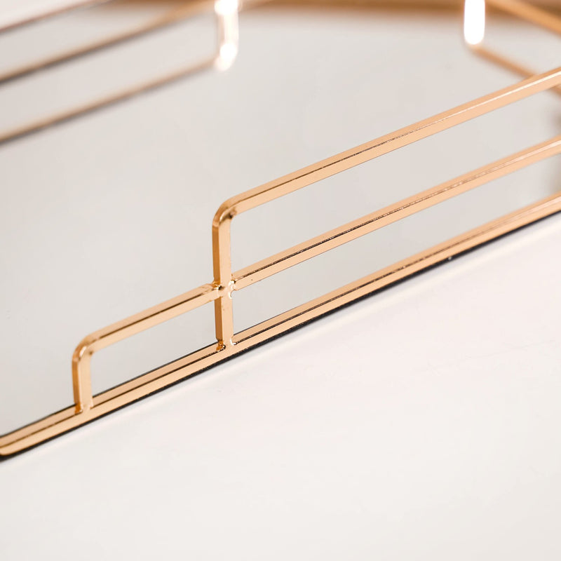 Rectangular Minimalist Mirror Decorative Tray