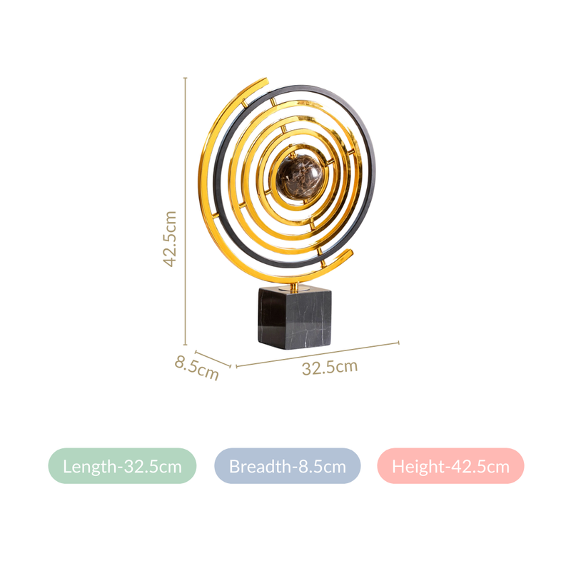 Metal Armillary Sphere Decor Showpiece