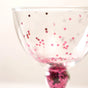 Pink Sparkling Stemmed Wine Glass Set Of 2 250ml