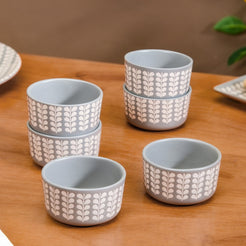 Robinia Ceramic Small Bowl Set of 6 200ml