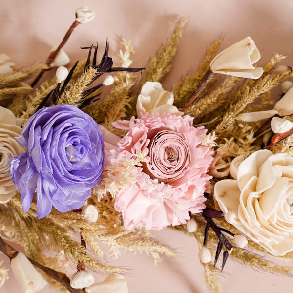 Rose Dried Flower Decoration Set Of 3