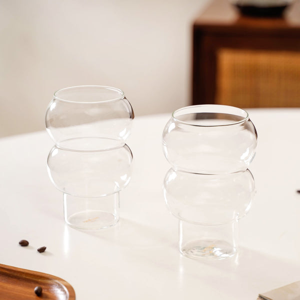 Viral Bubble Glass Tumbler Set Of 2 550ml