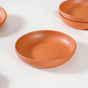 Set Of 4 Earthen Terracotta Snack Plates