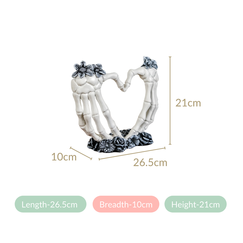 Skeleton Love Hands Decor Showpiece