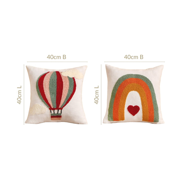 Up In The Air Embroidered Cushion Cover Set Of 2 40x40cm